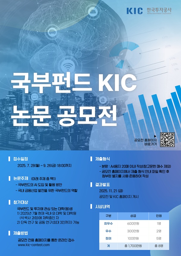 국부펀드 KIC, 논문 공모전
